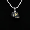 Pittsburgh Pirates Official MLB Baseball Cap Pendant in White Gold