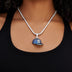 Detroit Tigers Official MLB Baseball Cap Pendant in White Gold