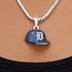 Detroit Tigers Official MLB Baseball Cap Pendant in White Gold