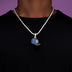 Detroit Tigers Official MLB Baseball Cap Pendant in White Gold