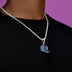 Detroit Tigers Official MLB Baseball Cap Pendant in White Gold