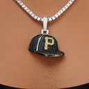 Pittsburgh Pirates Official MLB Baseball Cap Pendant in White Gold