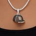 San Diego Padres Official MLB Baseball Cap Pendant in White Gold