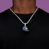 Los Angeles Dodgers Official MLB Baseball Cap Pendant in White Gold