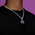 Los Angeles Dodgers Official MLB Baseball Cap Pendant in White Gold