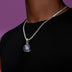 Los Angeles Dodgers Official MLB Baseball Cap Pendant in White Gold