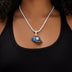 Houston Astros Official MLB Baseball Cap Pendant in White Gold
