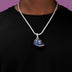 Texas Rangers Official MLB Baseball Cap Pendant in White Gold