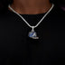 Atlanta Braves Official MLB Baseball Cap Pendant in White Gold