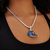 Texas Rangers Official MLB Baseball Cap Pendant in White Gold