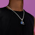 Houston Astros Official MLB Baseball Cap Pendant in White Gold