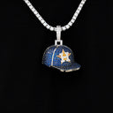 Houston Astros Official MLB Baseball Cap Pendant in White Gold