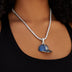 Los Angeles Dodgers Official MLB Baseball Cap Pendant in White Gold