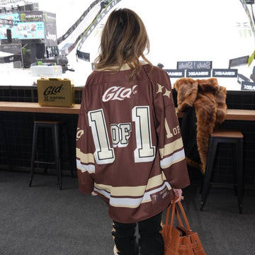 GLD Brown and Cream Hockey Jersey