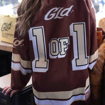 GLD Brown and Cream Hockey Jersey