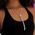 Pink Diamond Tennis Bolo Chain in White Gold - 3MM
