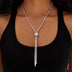 Pink Diamond Tennis Bolo Chain in White Gold - 3MM