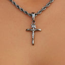Crucifix Cross Pendant in Black