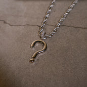 GLD x IDK New York Question Mark Pendant in White Gold