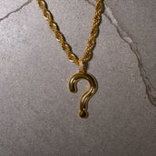 GLD x IDK New York Question Mark Pendant in Yellow Gold