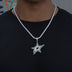 Colgante con el logotipo oficial de los Dallas Stars de la NHL en oro blanco