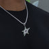 Colgante con el logotipo oficial de los Dallas Stars de la NHL en oro blanco