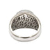 Men's Moissanite Diamond Cluster Ring in White Gold Vermeil