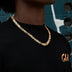 Diamond Multi Color Round Stone Chain in Rose Gold - 8MM