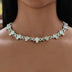 Diamond Multi Cross Necklace in White Gold