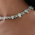 Diamond Multi Cross Necklace in White Gold