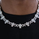 Collar Multi Cruz de Diamantes en Oro Blanco