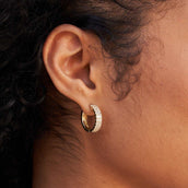 GLD Double Row Small Hoop Earrings