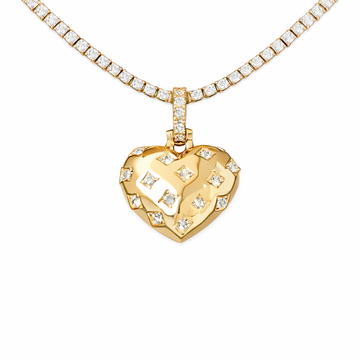 Dije de corazón Diamond GLD Star en oro amarillo