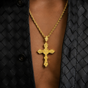 Medieval Cross Pendant in Yellow Gold