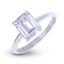 Emerald Single Stone Lab Diamond Engagement Ring in Platinum