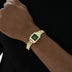 Reloj con correa de piedra rosa helada Visionary de 39 mm - Oro blanco