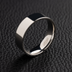 Anillo de banda plana en oro blanco