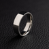 Anillo de banda plana en oro blanco - 6 mm