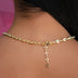 Collar Lariat Valentina plano en oro amarillo