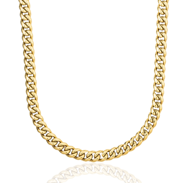 Cadena Miami Cuban Link de Oro Amarillo - 8mm