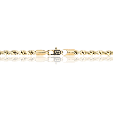 Rope Chain in Yellow Gold- 4mm