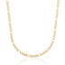 Figaro Chain in Hollow Yellow Gold - 4mm