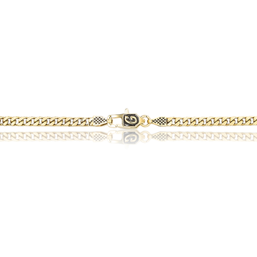 3MM Micro Cuban Necklace in Yellow Gold