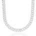Diamond Prong Link Necklace in White Gold - 12mm