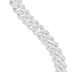 Diamond Prong Link Chain in White Gold - 12mm