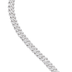 Cadena cubana con microdiamantes de 6 mm de oro blanco para jóvenes