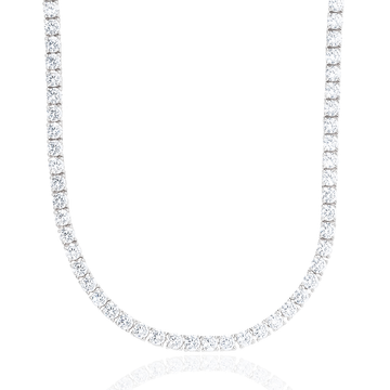Diamond Tennis Chain in White Gold- 5mm