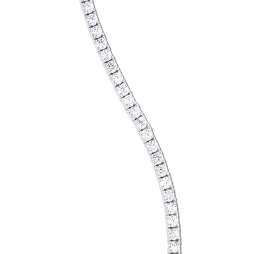 Gargantilla tenis de diamantes en oro blanco - 3mm