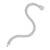 Pulsera cubana Micro Diamond Prong en oro blanco - 6mm