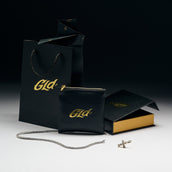 Diamond Tennis Necklace + Iced Micro Round Cross Pendant Gift Bundle in Yellow Gold - 3mm